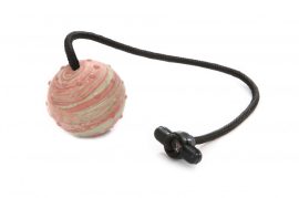 Dogtech 7 cm Bigball with 50 cm rope with rubber T-handle