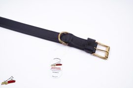 25mm x 500mm double leather collar with brass