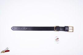 30mm x 550mm double leather collar with brass.
