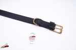 30 mm x 600 mm double leather collar with brass.