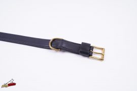 40mm x 600 mm double leather collar with brass