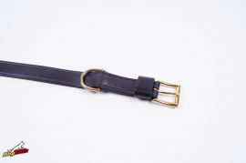 30 mm x 600 mm simple leather collar with brass.