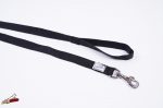 Dogtech 120 cm black leash with handle and normal hook