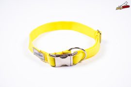 Dogtech Nylon collar 25mm x 450-650mm with metal buttom Yellow