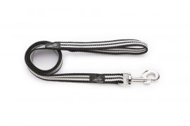 Dogtech 20 mm RUBBER Leash 90 Cm normal hook with handle 