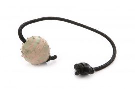 Dogtech 5,5 cm Smallball with 50 cm rope with rubber T-handle