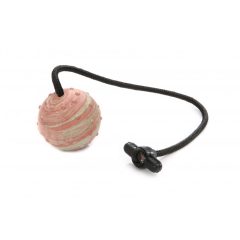 Dogtech 7 cm Big ball with 50 cm rope with rubber T-handle