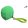 Dogtech 14cm Cotton-Synth ball with handle Green