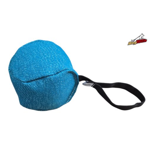 Dogtech 14cm Cotton-Synth ball with handle Skyblue