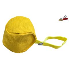 Dogtech 14cm Cotton-Synth ball with handle Yellow