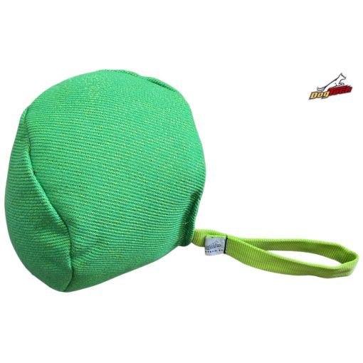 Dogtech Cotton-synth ball 18 cm diameter with handle Green