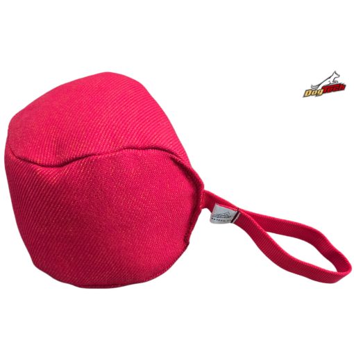Dogtech Cotton-synth ball 18 cm diameter with handle Red