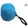Dogtech Cotton-synth ball 18 cm diameter with handle Skyblue