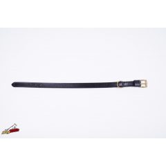 30mm x 650 mm double leather collar with brass