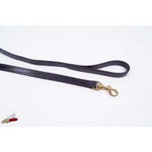Extra leather leash 20mm x 1200mm with handle and brass hook