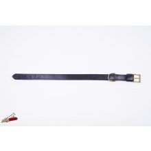 2,5 cm x 60 cm simple leather collar with brass