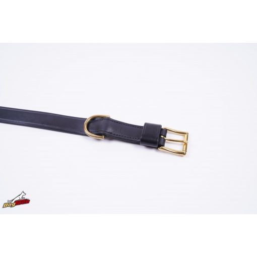 2,5 cm x 60 cm simple leather collar with brass