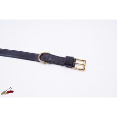 3 cm x 60 cm simple leather collar with brass