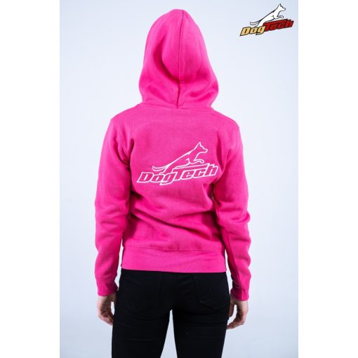  Pink Dogtech Lady Hoodie with zip 