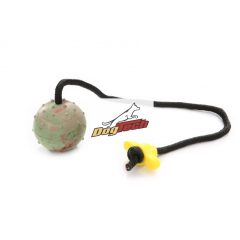   Dogtech 6 cm Mediumball with 50 cm rope with plastic T-handle HOLLOW