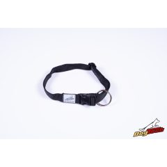   Dogtech Nylon collar 25mm x 450-650mm with plastic buckle Black