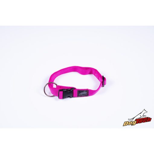 Dogtech Nylon collar 25mm x 450-650mm with plastic buckle Pink