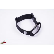 Black ylon collar with handle and plastic buckle