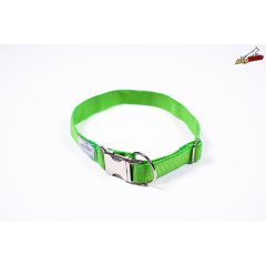 Dogtech Nylon collar with metal buckle - Green