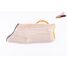 Puppy sleeve made of jute with handle