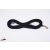 Dogtech 10 m black rubber leash with handle / Brass hook