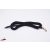 Dogtech 10 m black rubber leash without handle / Brass hook