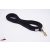 Dogtech 10 m black rubber leash with handle / brass hook