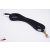 Dogtech 10 m black rubber leash without handle / brass hook