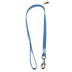 Dogtech 100 cm rubber leash with handle - SKYBLUE
