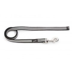 Dogtech 1 m black rubber leash without handle / normal hook