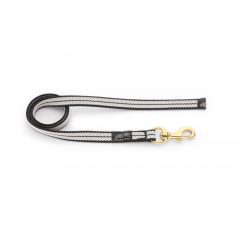 Dogtech 1 m black rubber leash without handle / brass hook