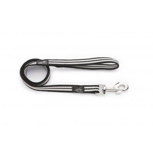 Dogtech 120 cm black rubber leash with handle / normal hook