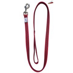 Dogtech 120 cm rubber leash with handle - RED