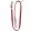 Dogtech 120 cm rubber leash with handle - RED