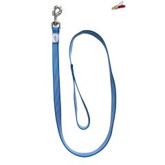 Dogtech 120 cm rubber leash with handle - SKYBLUE