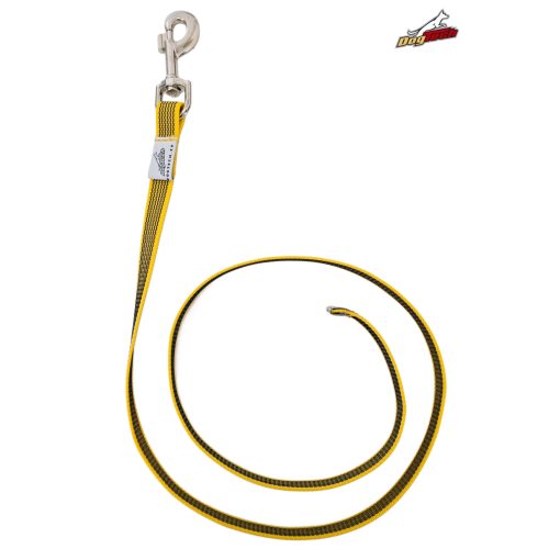 Dogtech 120 cm rubber leash without handle - YELLOW
