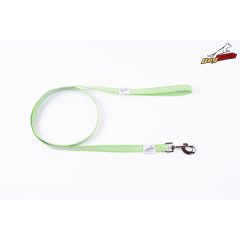 Dogtech 200 cm rubber leash with handle - GREEN