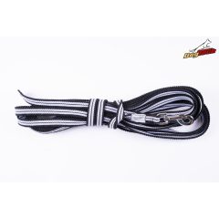 Dogtech 3 m black rubber leash without handle / normal hook