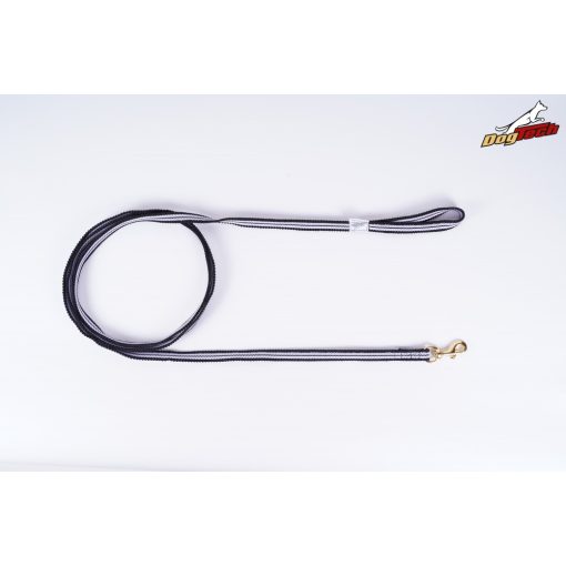 Dogtech 20 mm RUBBER Leash 500 Cm Brass hook with handle 