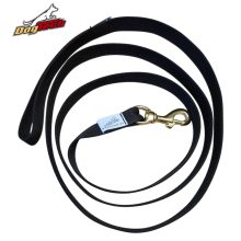 2 m ribbed leash with handle / brass hook
